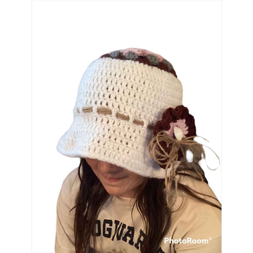Multi Color Custom Crocheted Fashion Hat View 2